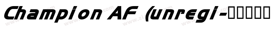 Champion AF (unregi字体转换